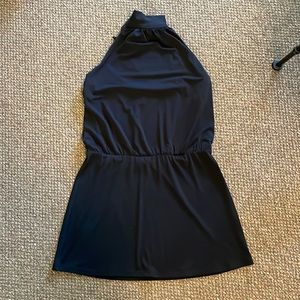 White House black marker - Black halter mini dress